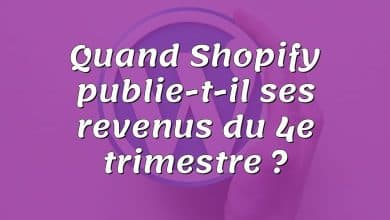 Quand Shopify publie-t-il ses revenus du 4e trimestre ?